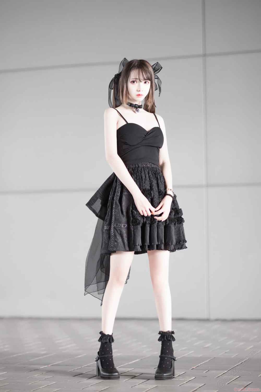 《C站·lolita·第1265期》小黑猫漫展黑裙
