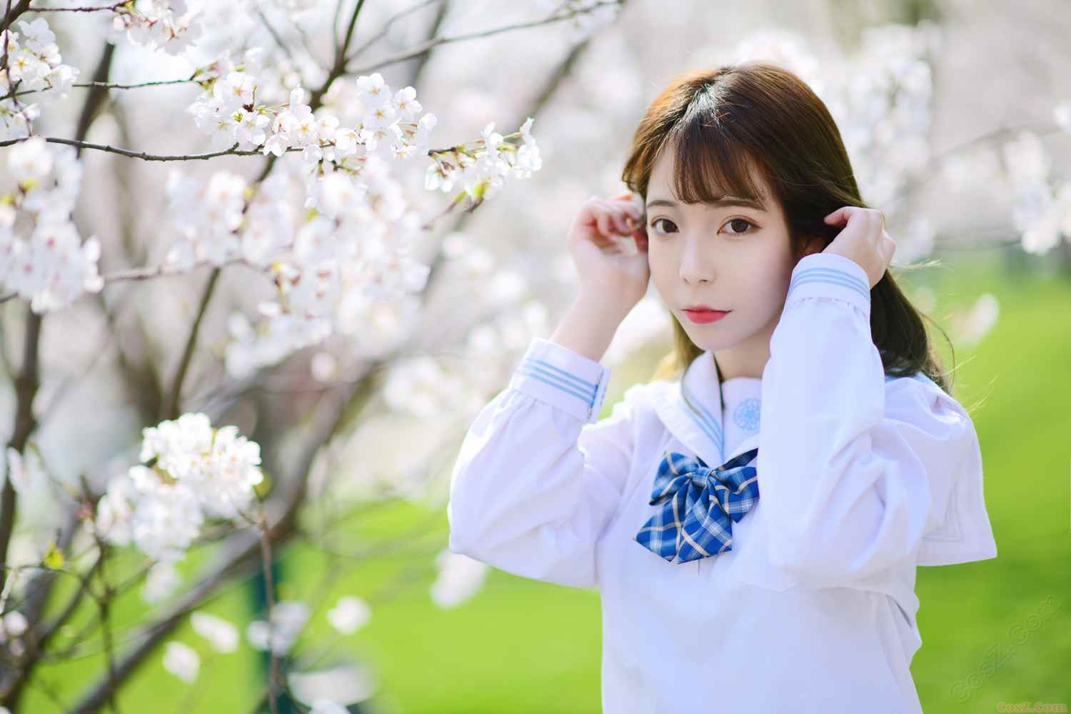 《C站·JK·第438期》JK少女之樱花树下