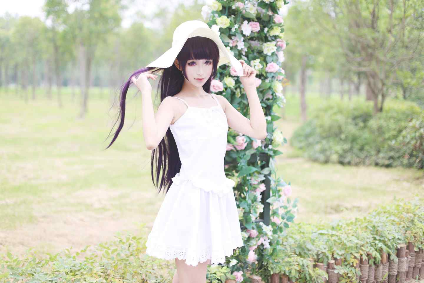 《C站·lolita·第384期》南小鸟清纯可爱黑猫白裙像不像森林小仙女！