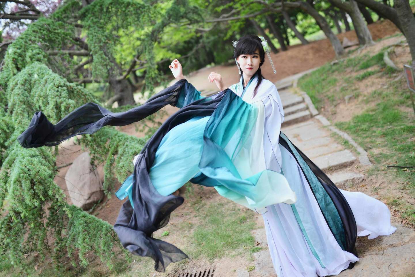 《汉服第612期》梅兰竹菊 竹女拟人