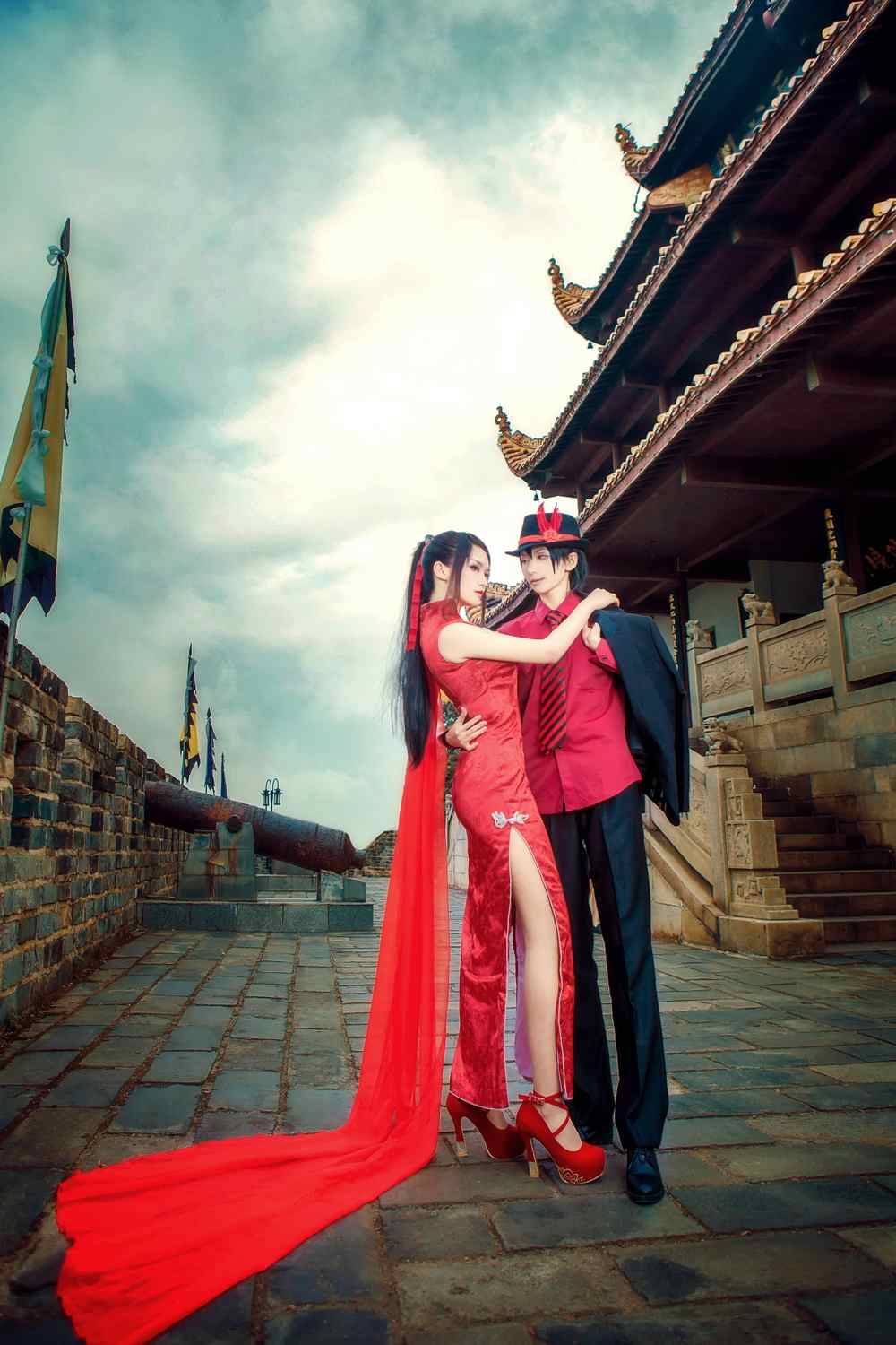 《汉服第466期》天策同人旗袍x西装