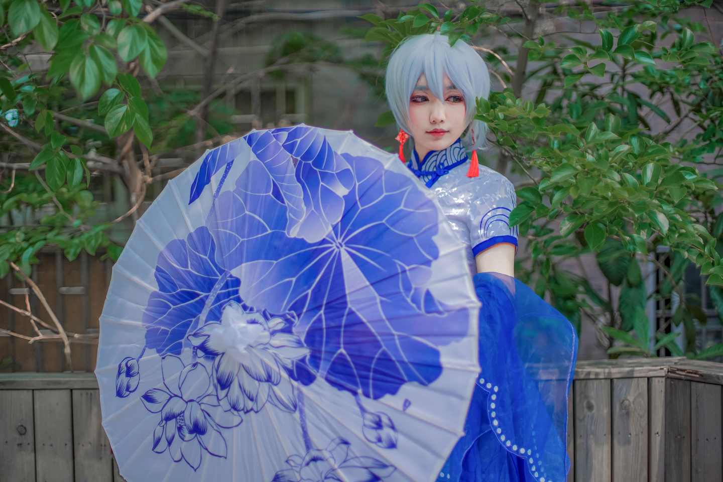 《汉服第766期》言和青花瓷旗袍