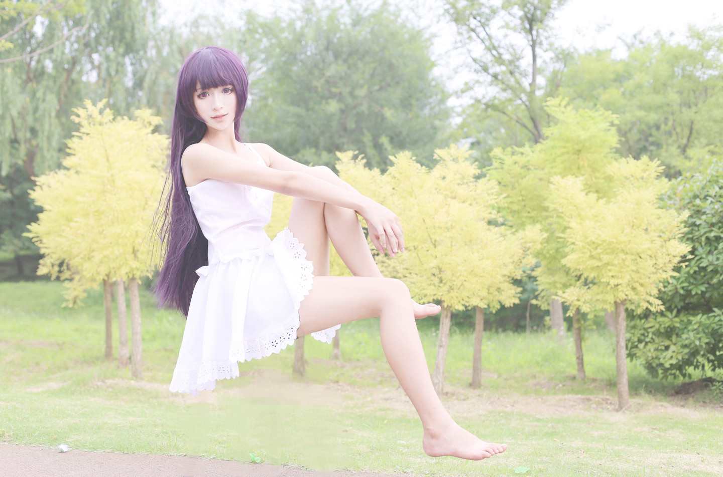 《C站·lolita·第384期》南小鸟清纯可爱黑猫白裙像不像森林小仙女！