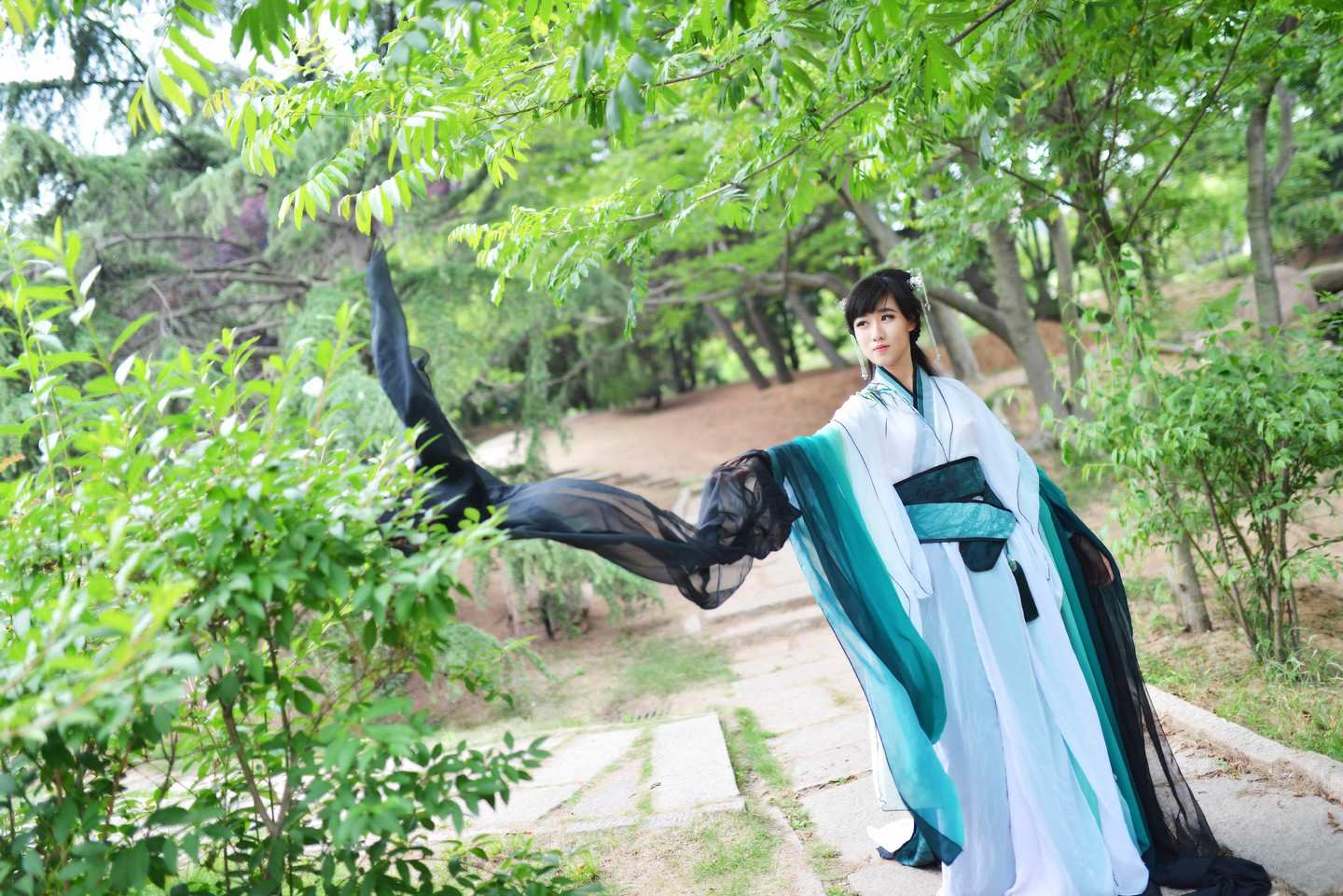 《汉服第612期》梅兰竹菊 竹女拟人