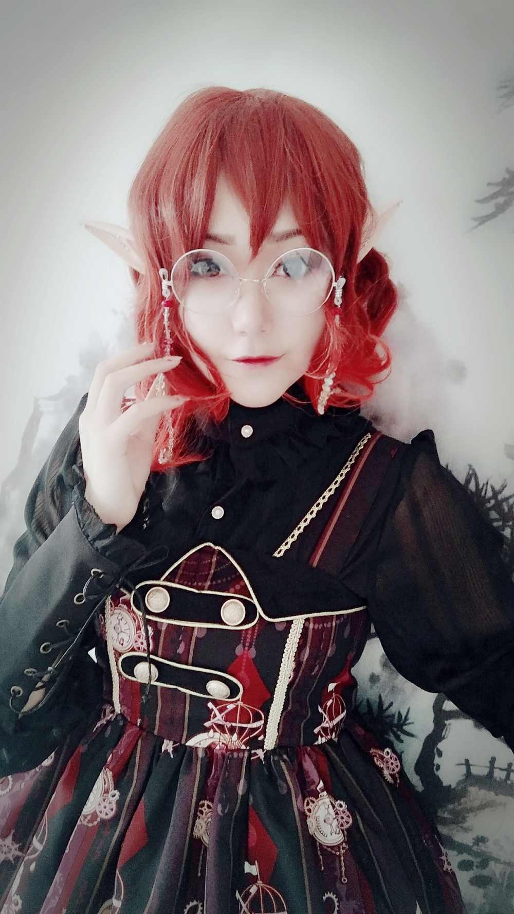 《C站·lolita·第362期》森林中的精灵你看过戴眼镜的女精灵么