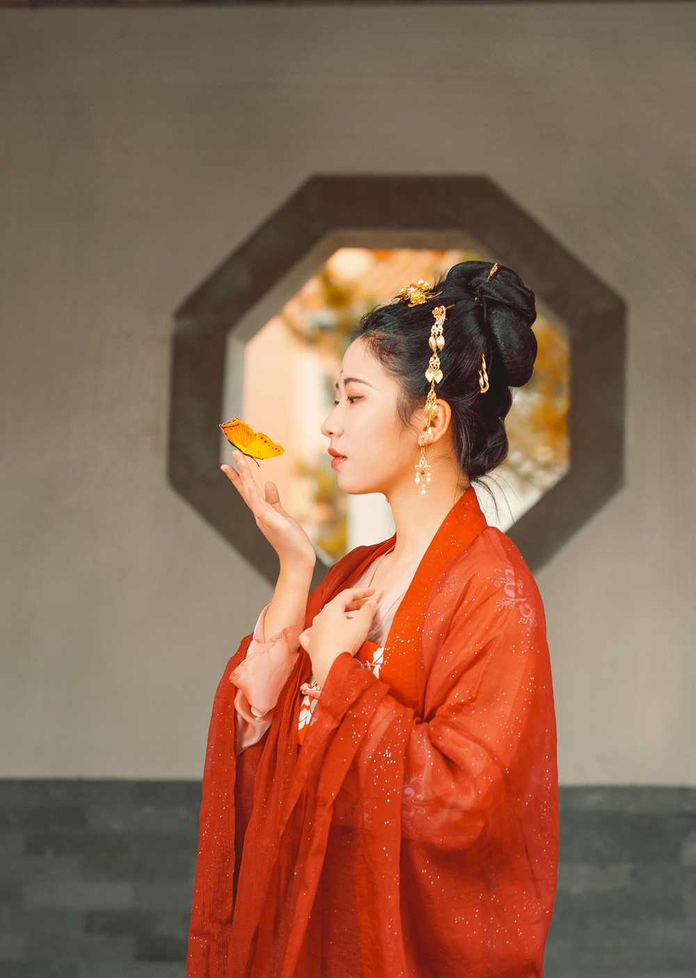 《汉服第845期》游园惊梦 红