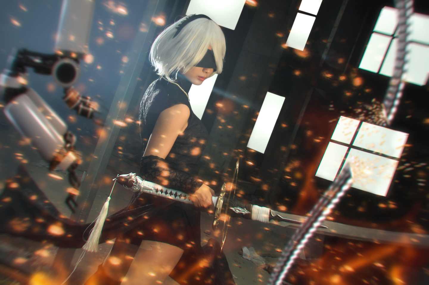 《C站·第3021期》尼尔机械纪元同人旗袍