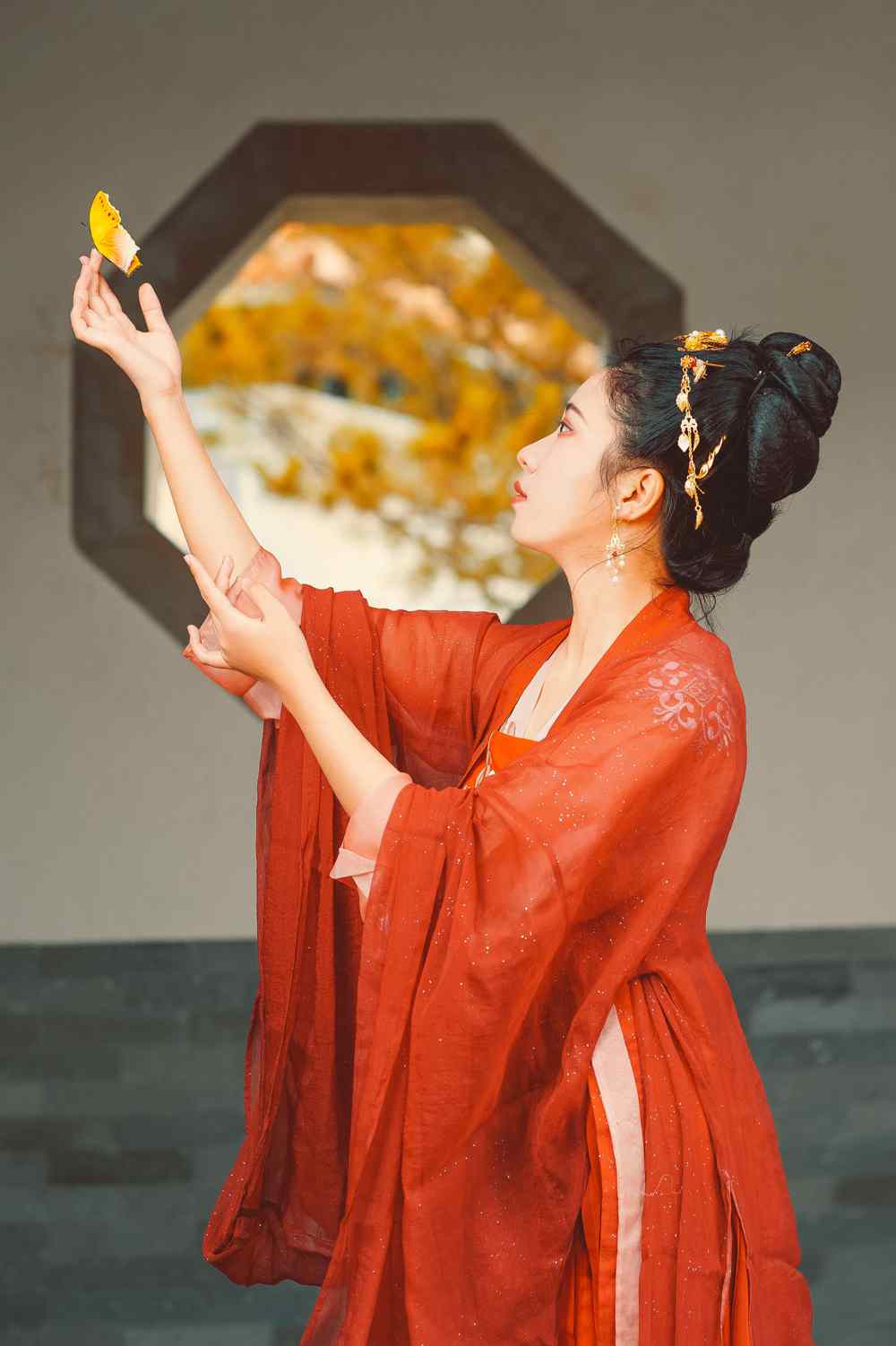 《汉服第845期》游园惊梦 红