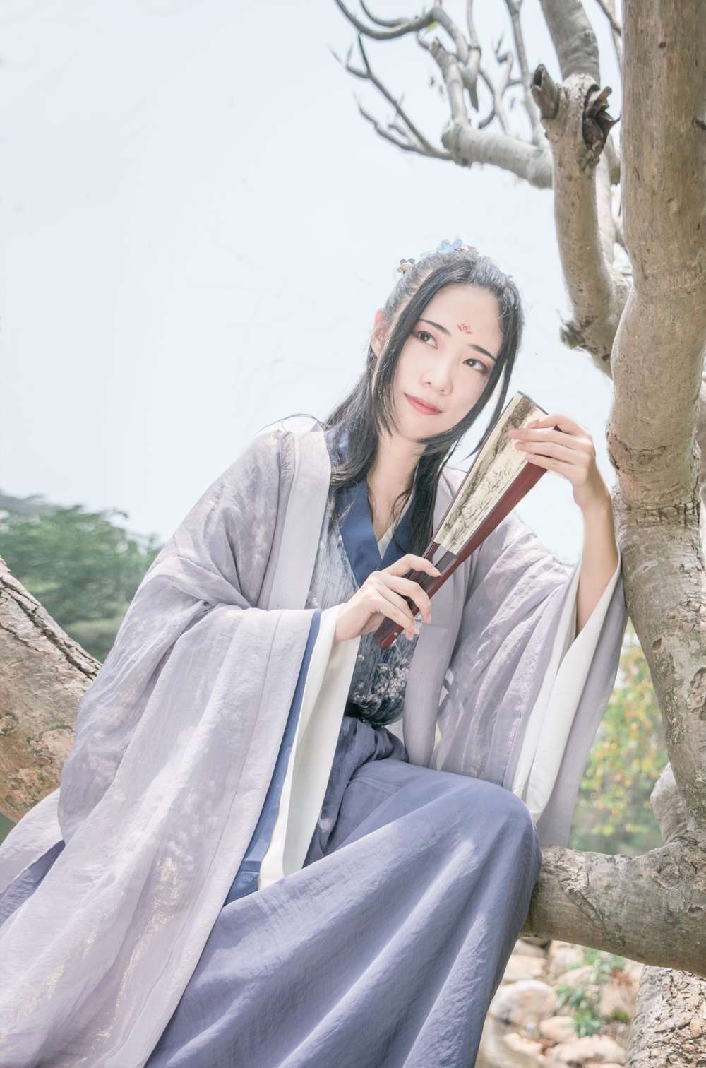 《汉服第836期》魏晋风蓝隐