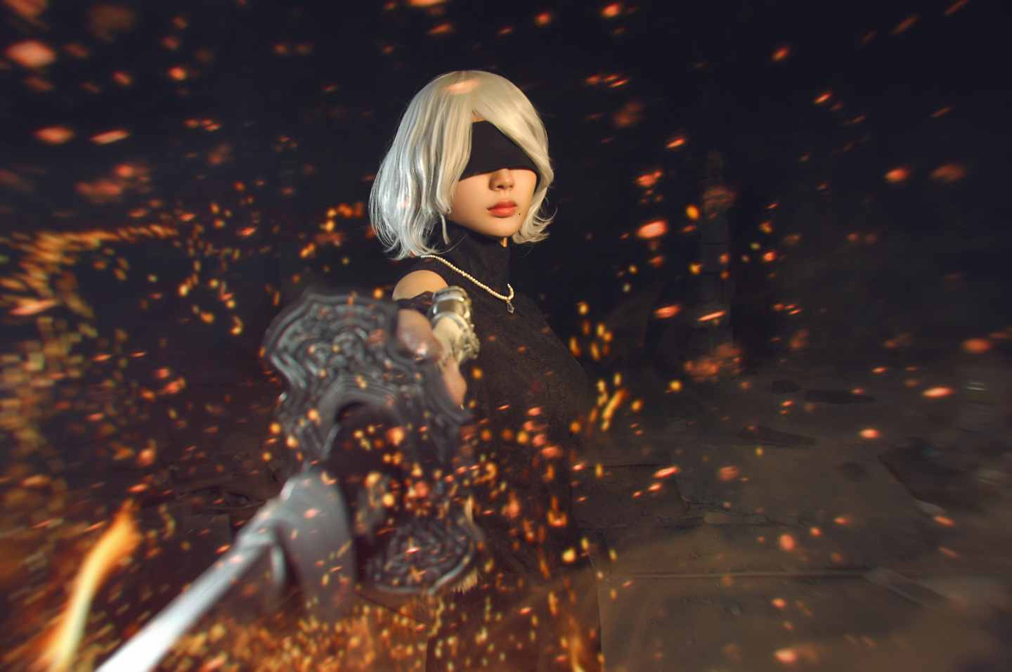 《C站·第3021期》尼尔机械纪元同人旗袍