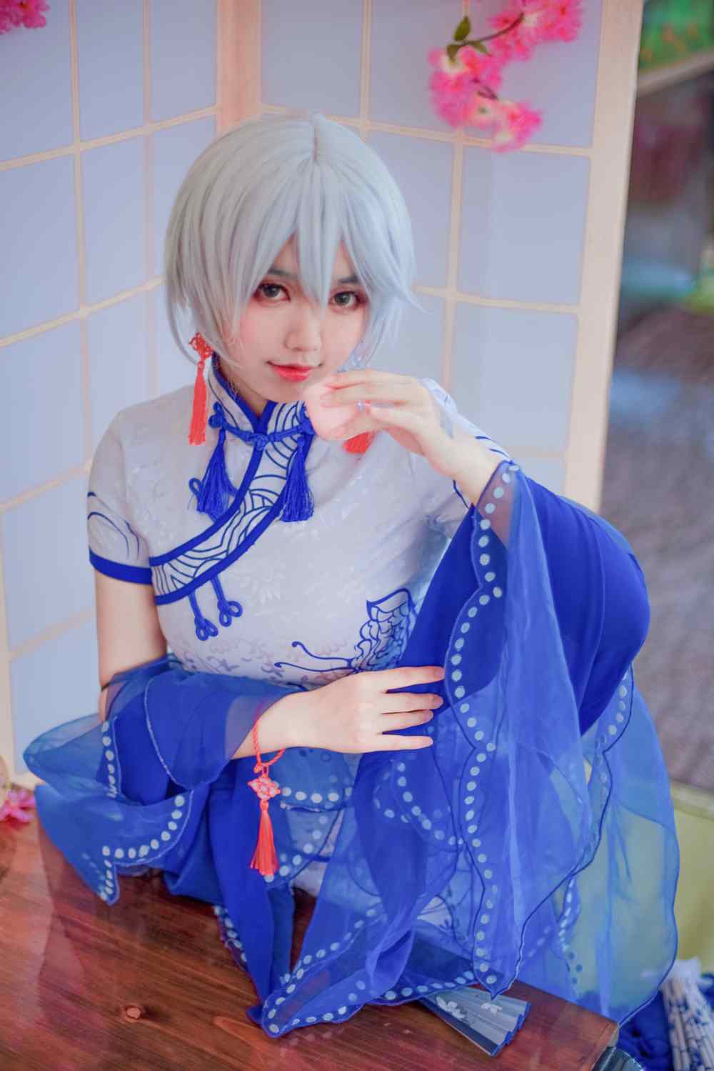 《汉服第766期》言和青花瓷旗袍