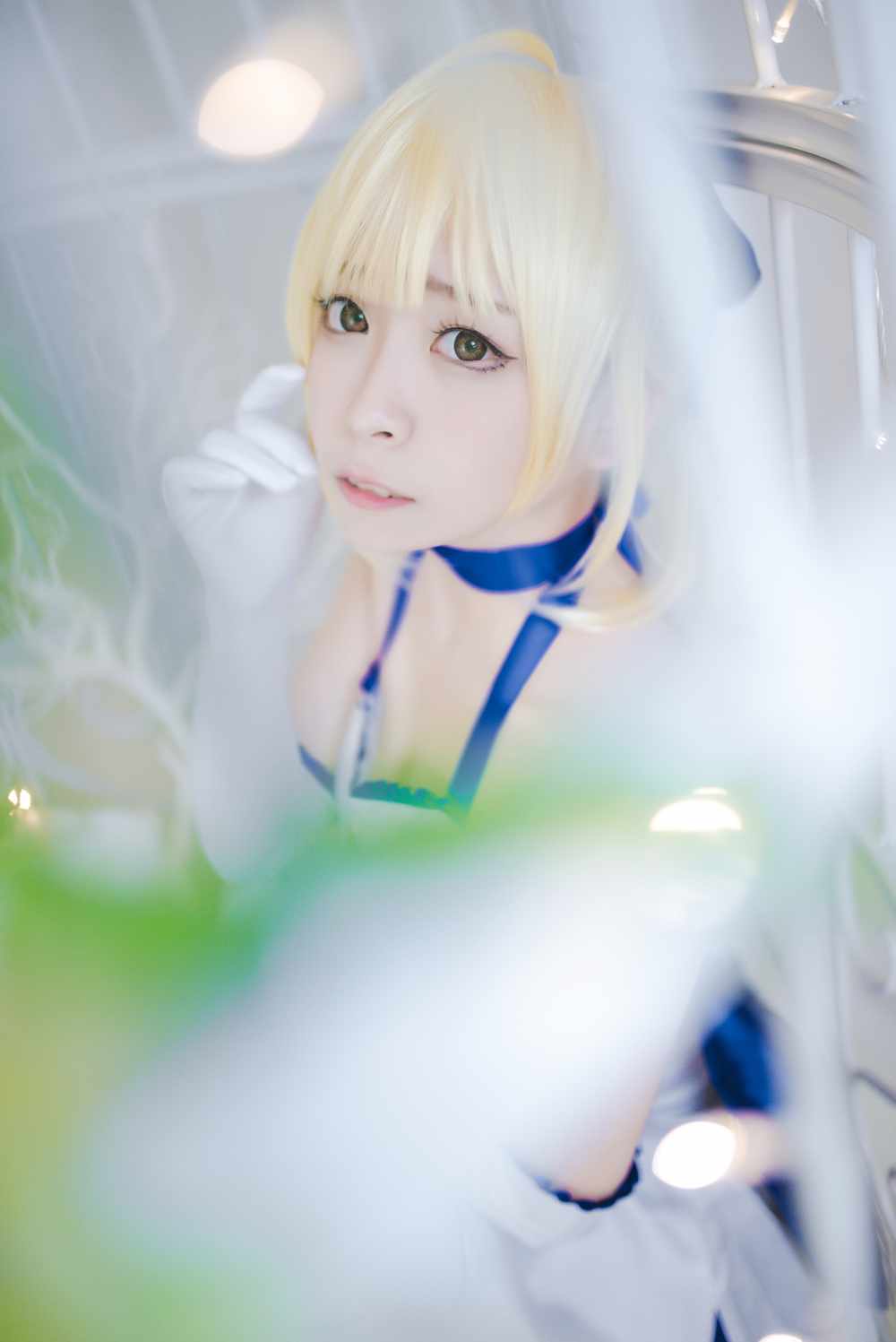 《C站·第3070期》型月十年之Saber lily蓝百合礼服Cos