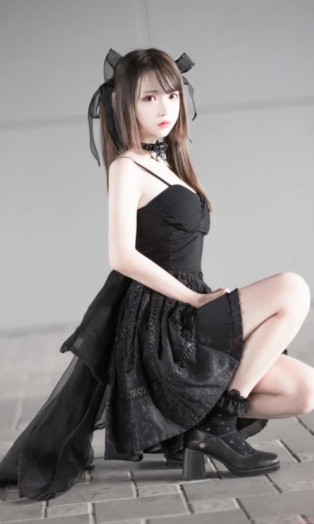 《C站·lolita·第1265期》小黑猫漫展黑裙